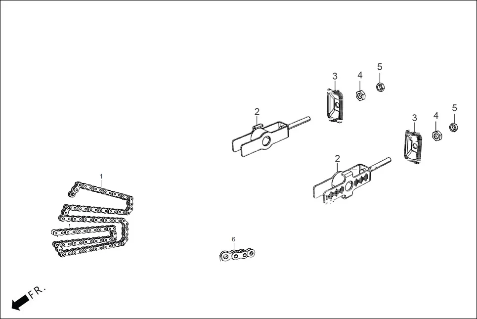 F-17 CHAIN DRIVE / ADJUSTER CHAIN diagram showing 40531-RAA-002