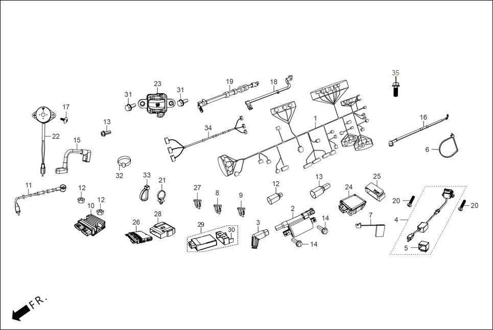 F-24-CON ELECTRICALS (HARNESS WIRE) diagram showing 38720-AAL-C31