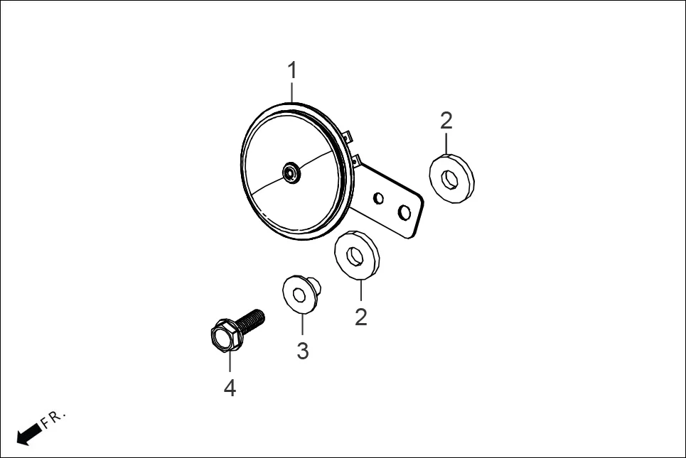 F-25A HORN diagram showing RAAAA7T000000G