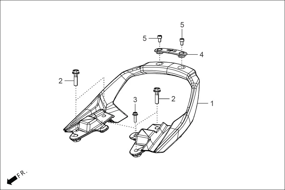 F-25B-CON REAR GRIP diagram showing 95701-08030-07