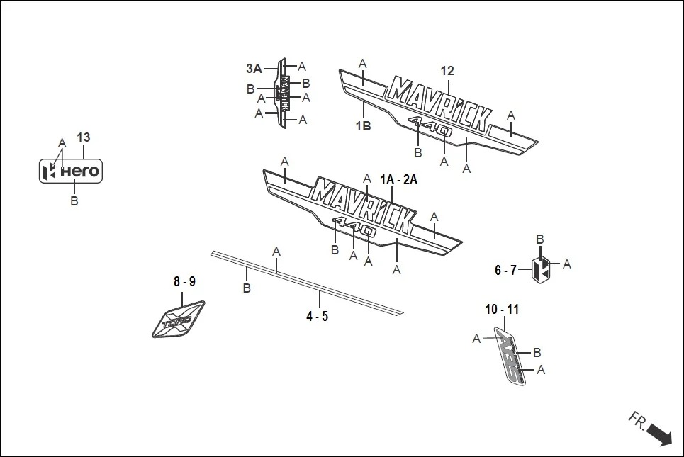 F-27-N/C-CAST STRIPE/ MARKS diagram showing 17599-ACJ-020C