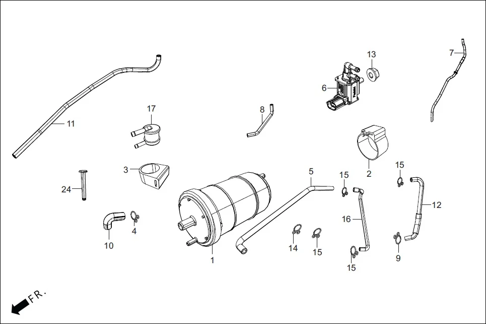 F-13A-HMCMM CANISTER ASSY. assembly diagram for Hero Passion-HZ(May,2023)
