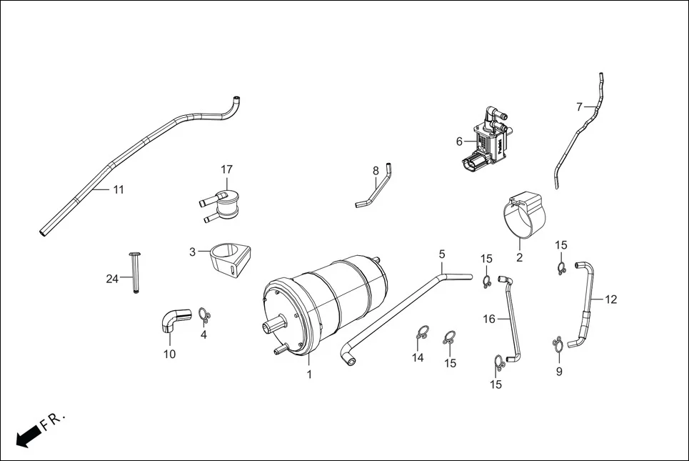 F-13A-NCS CANISTER ASSY. assembly diagram for Hero Passion-HZ(May,2023)