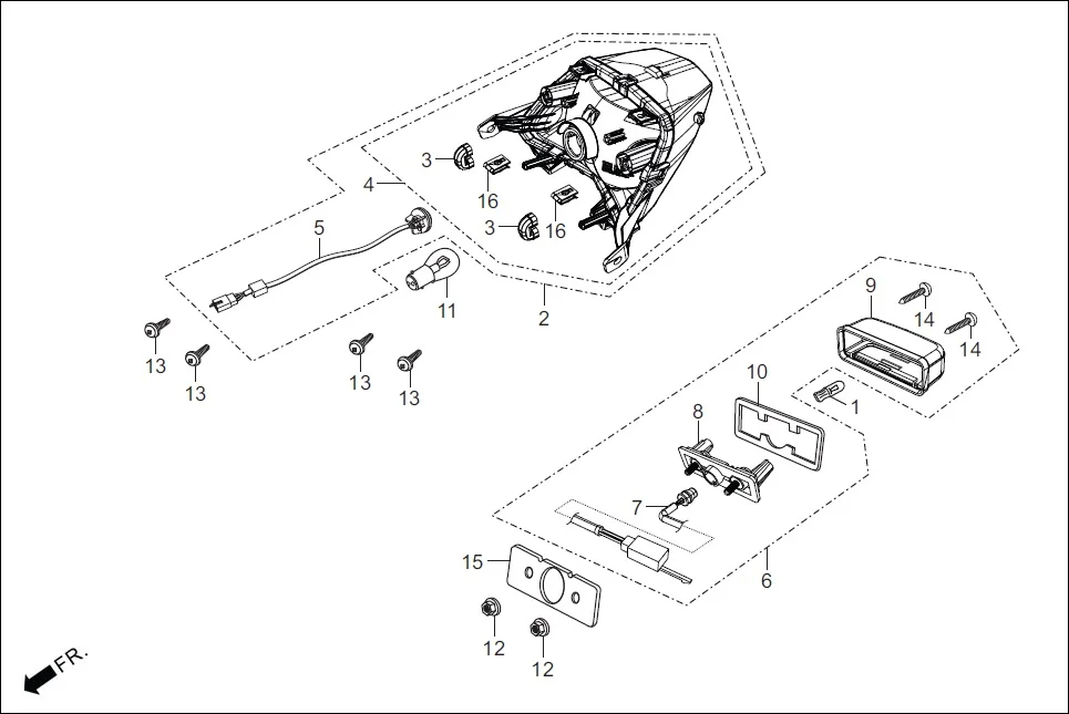 F-23 TAIL LIGHT diagram showing 33729-MCZ-003