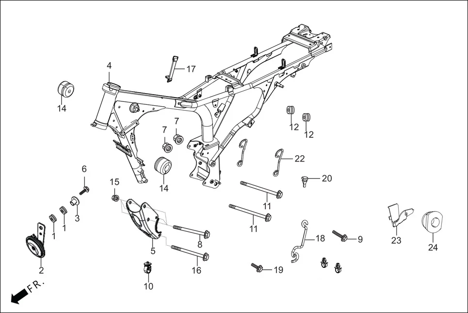 F-25-DISC FRAME BODY diagram showing 50140-AAF-400