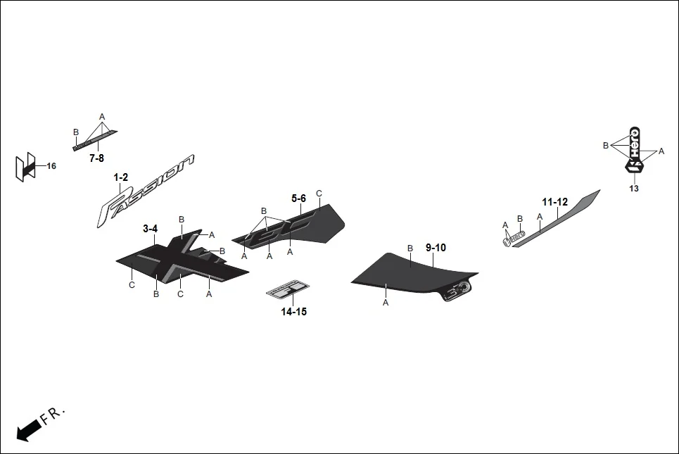 F-27 STRIPES/MARKS diagram showing 86830-ABW-800