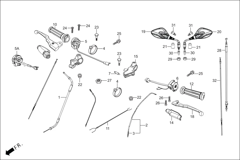 F-3-DISC HANDLE LEVER/SWITCH/CONTROL CABLE diagram showing 53172-KTC-920
