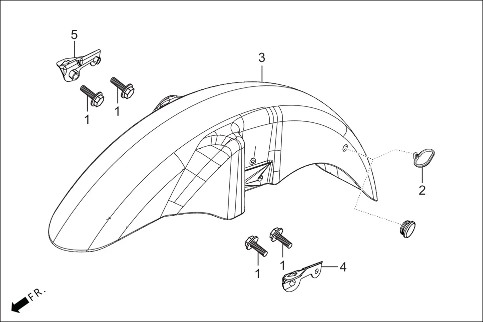 F-6-DRUM FRONT FENDER diagram showing 45451-AAF-400