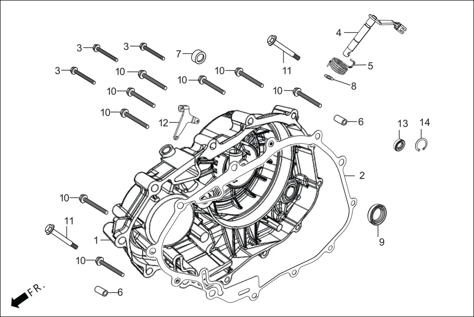 E-5 RIGHT CRANKCASE COVER