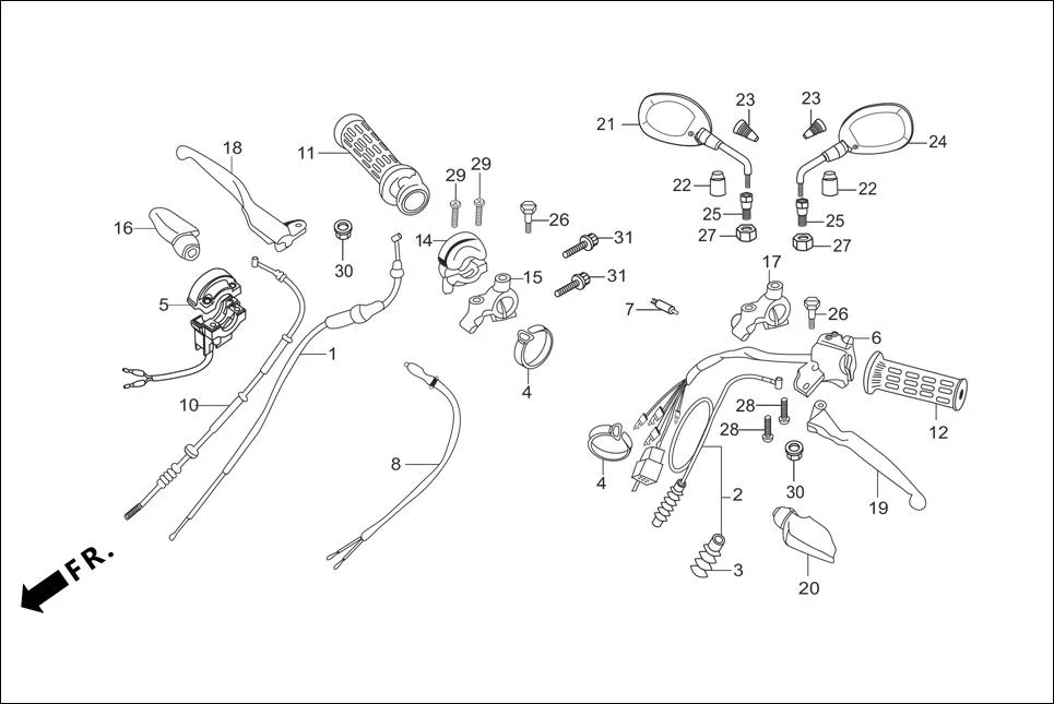 F-3-DRUM-SELF HANDEL LEVER / SWITCH / CONTROL CABLE diagram showing 35330-413-003