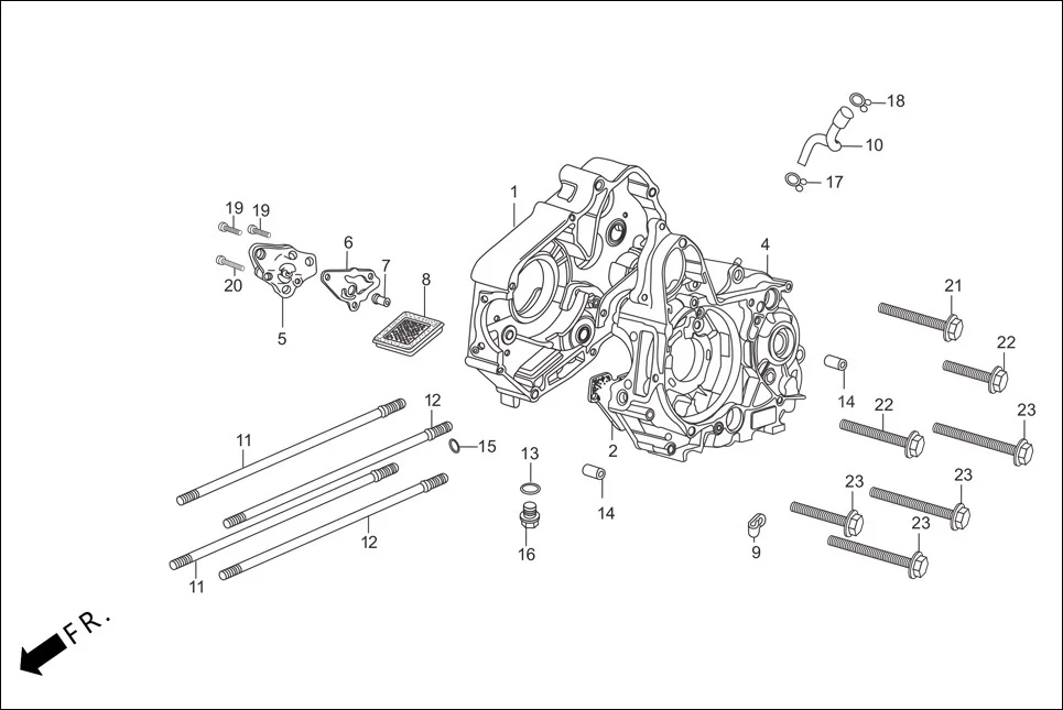 E-8-SELF CRANK CASE/OIL PUMP