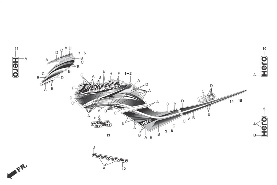 F-27-SELF STRIPES/MARKS/EMBLEMS diagram showing 80102-AAC-H30