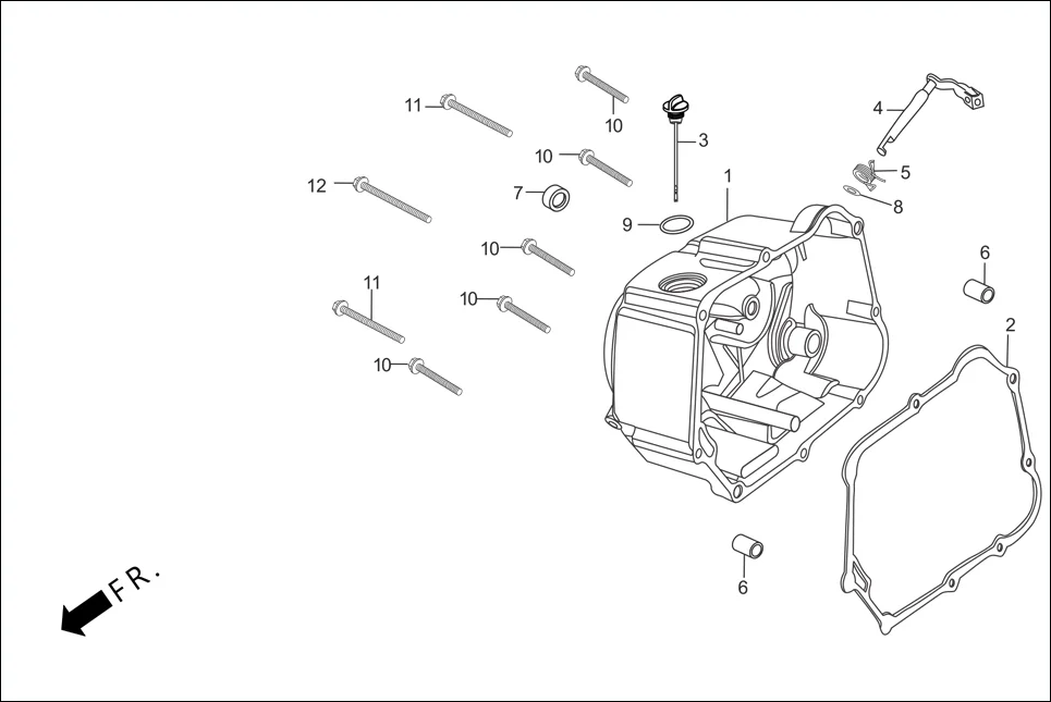E-5 RIGHT CRANK CASE COVER