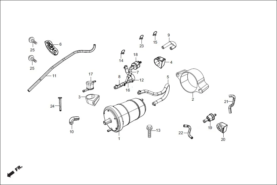 F-13A CANISTER ASSY. assembly diagram for Hero Passion Pro (Feb, 2017)