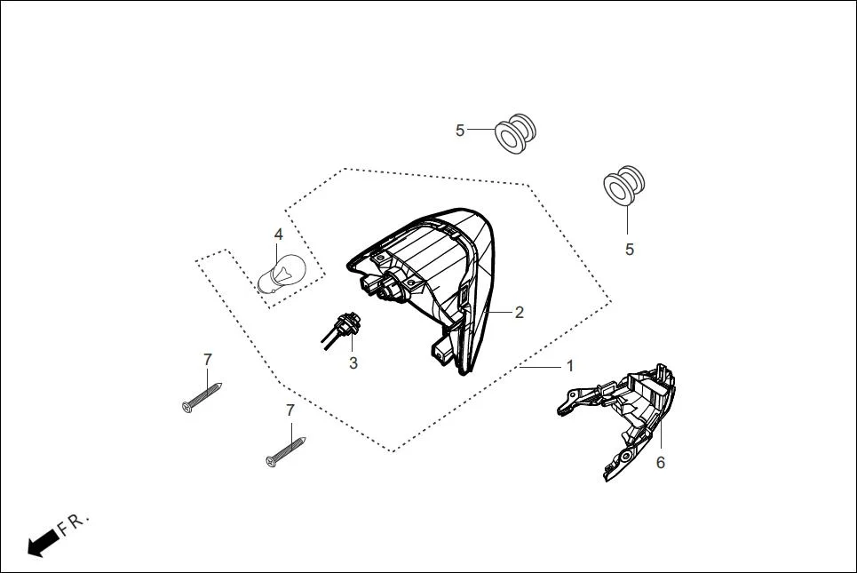 F-23 TAIL LIGHT diagram showing 61103-357-000