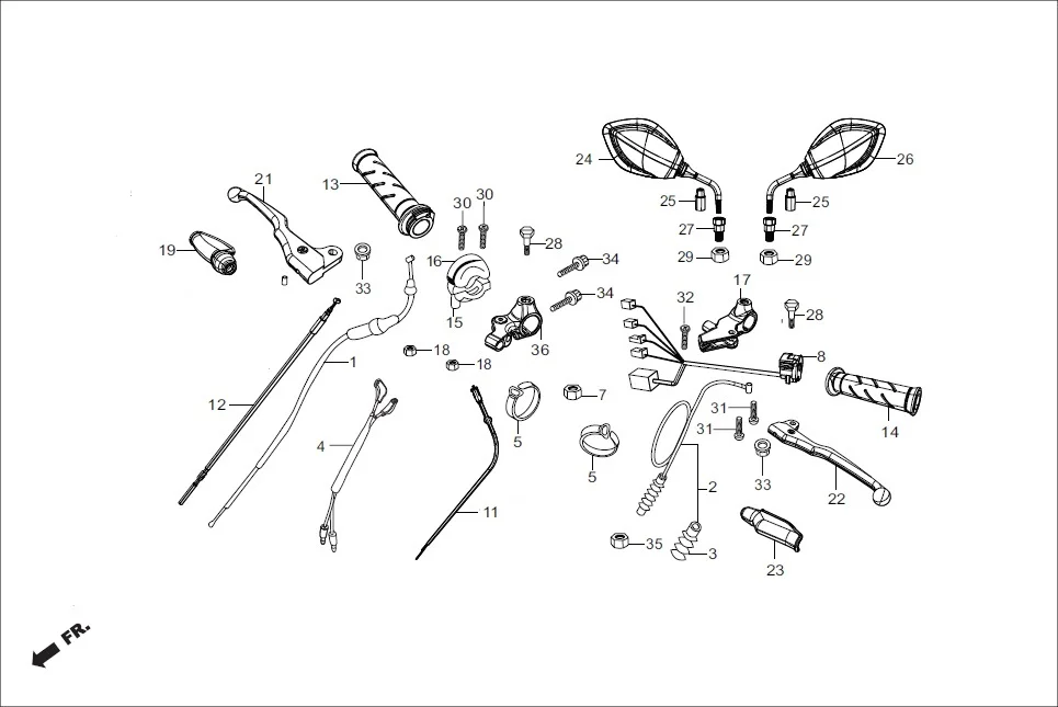 F-3-DRUM-KICK HANDLE LEVER/SWITCH/CONTROL CABLE diagram showing 53172-KTC-900