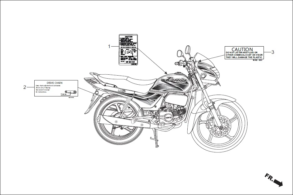 F-30 MARK/CAUTION diagram showing 87501-AAC-H40