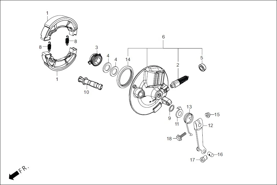 F-8-DRUM-CAST FRONT BRAKE PANEL diagram showing 45133-KCC-900