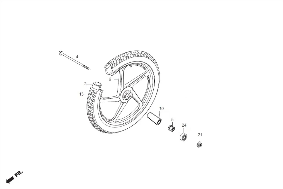 F-9-DRUM-CAST FRONT WHEEL diagram showing 42712-KCS-920