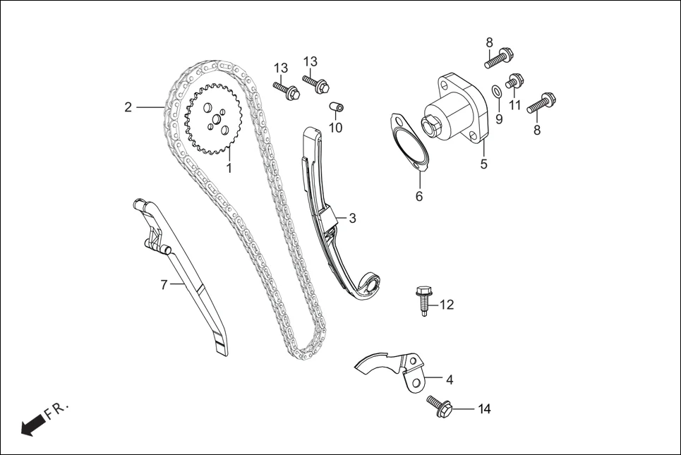 E-4 CAM CHAIN TENSIONER