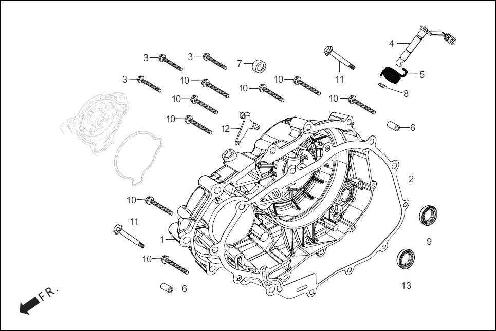 E-5 RIGHT CRANKCASE COVER