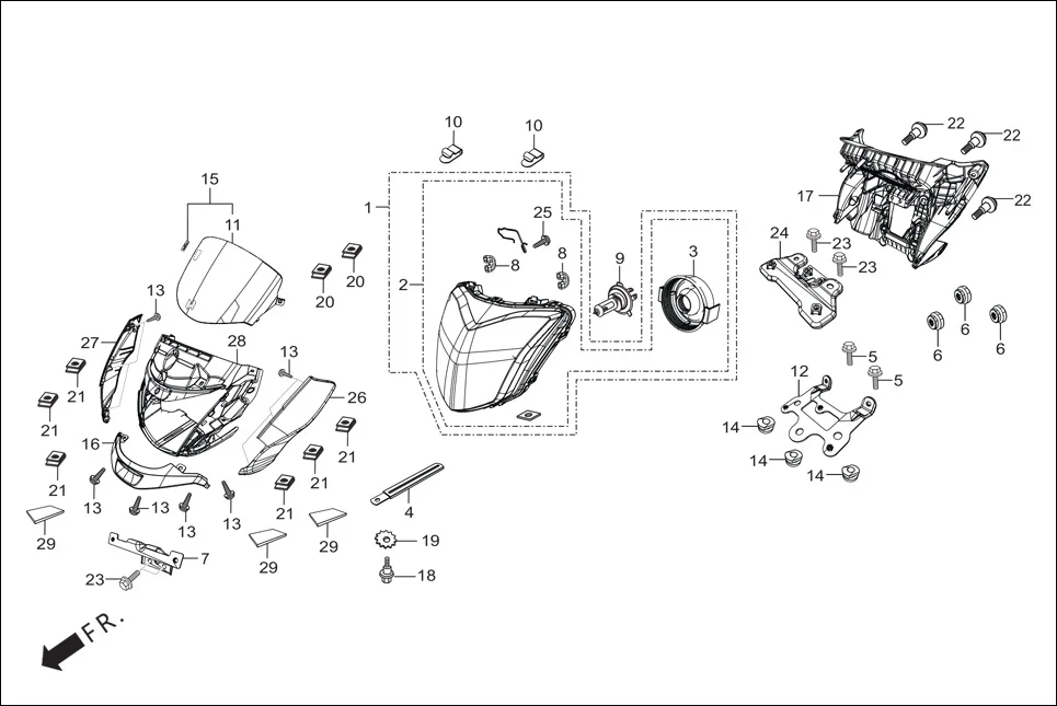 F-1-DISC HEAD LIGHT diagram showing 6410A-AAC-800
