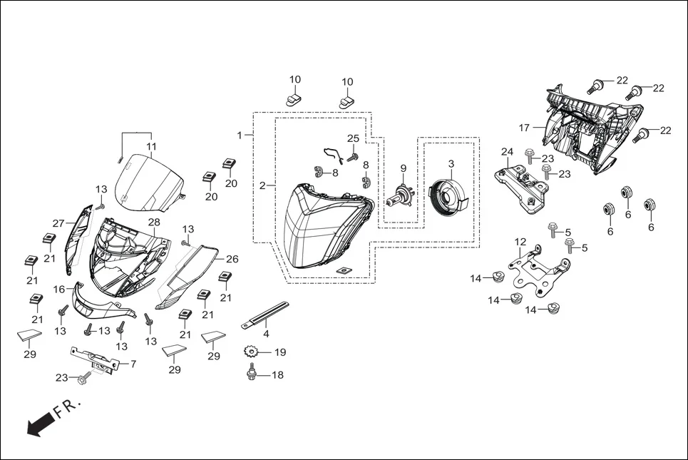 F-1-DRUM HEAD LIGHT diagram showing 8340B-AAC-800