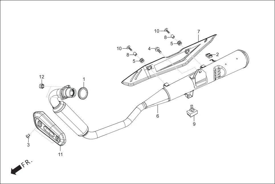 F-16 MUFFLER diagram showing 18331-AAF-400