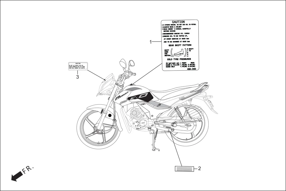 F-30-DISC MARK CAUTION diagram showing 87507-KPH-740