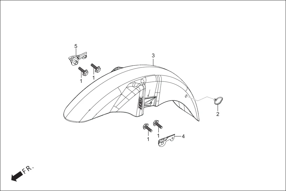 F-6 FRONT FENDER diagram showing 45451-AAF-400