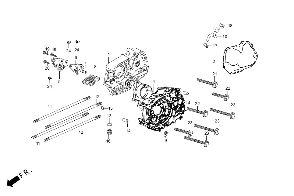 E-8-SELF CRANK CASE/OIL PUMP