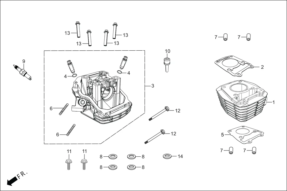 E-2 CYLINDER/CYLINDER HEAD