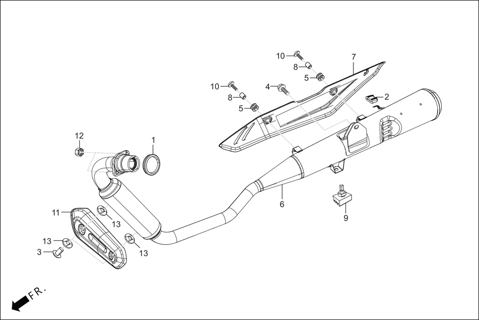 F-16 MUFFLER diagram showing 18293-KPK-900
