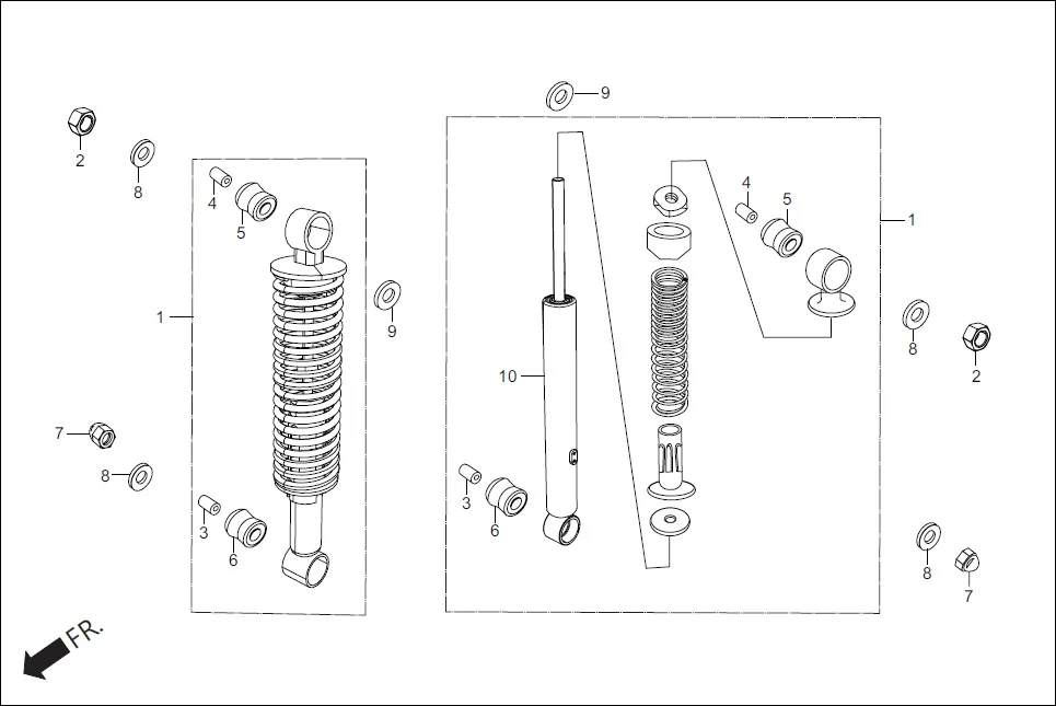 F-20 REAR CUSHION assembly diagram for Hero Passion Pro BSVI (Jan, 2021)