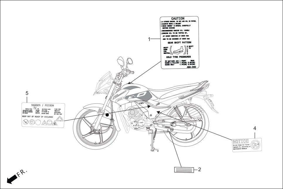 F-30-DRUM MARK CAUTION diagram showing 87509-AAP-000