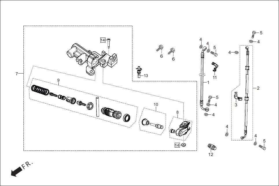 F-3C-DISC FRONT DISC BRAKE ASSY. (CCB ASSY.) assembly diagram for Hero Passion Pro BSVI (Jan, 2021)