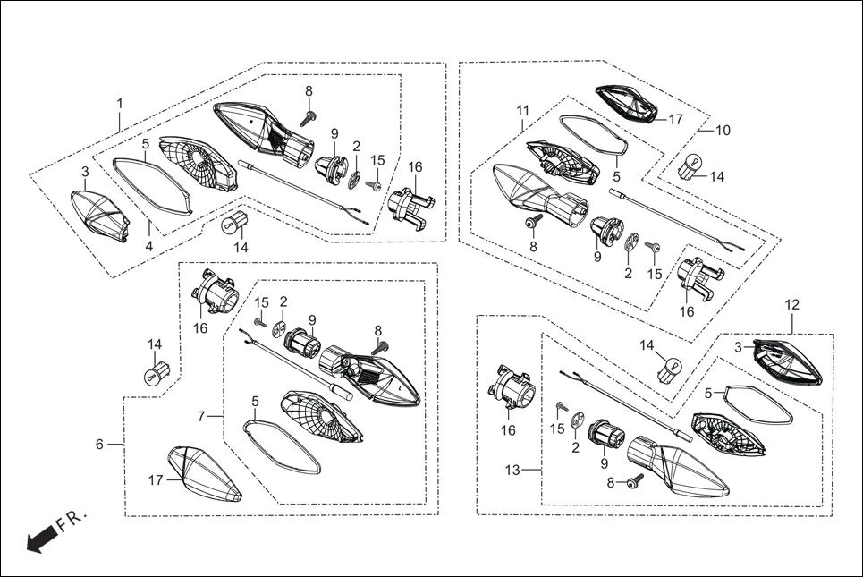 F-22 WINKER assembly diagram for Hero Passion Pro BSVI (Oct, 2021)