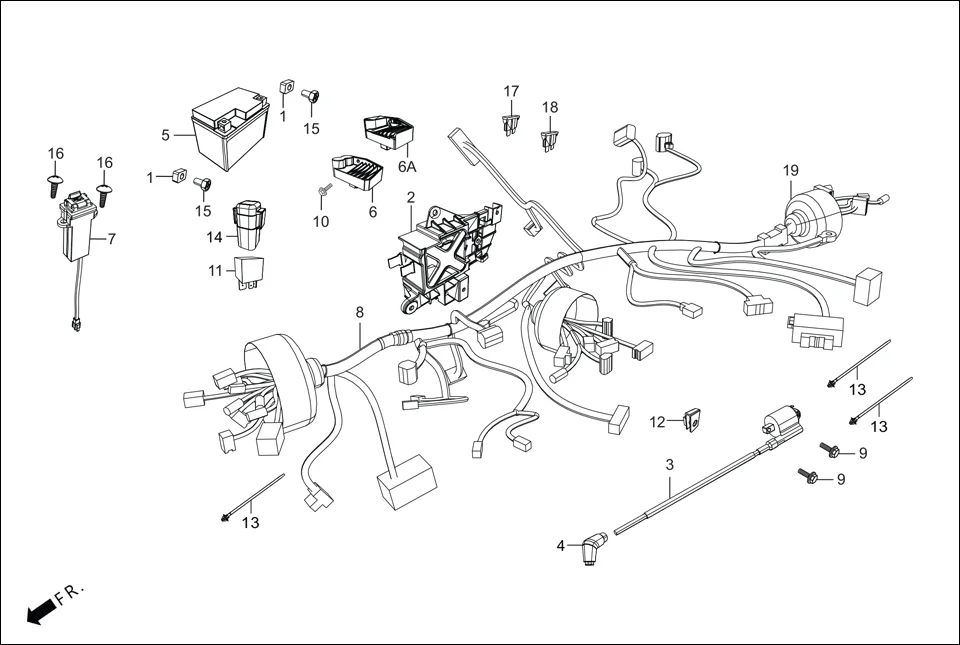 F-24 WIRE HARNESS/BATTERY diagram showing 91540-AAN-410