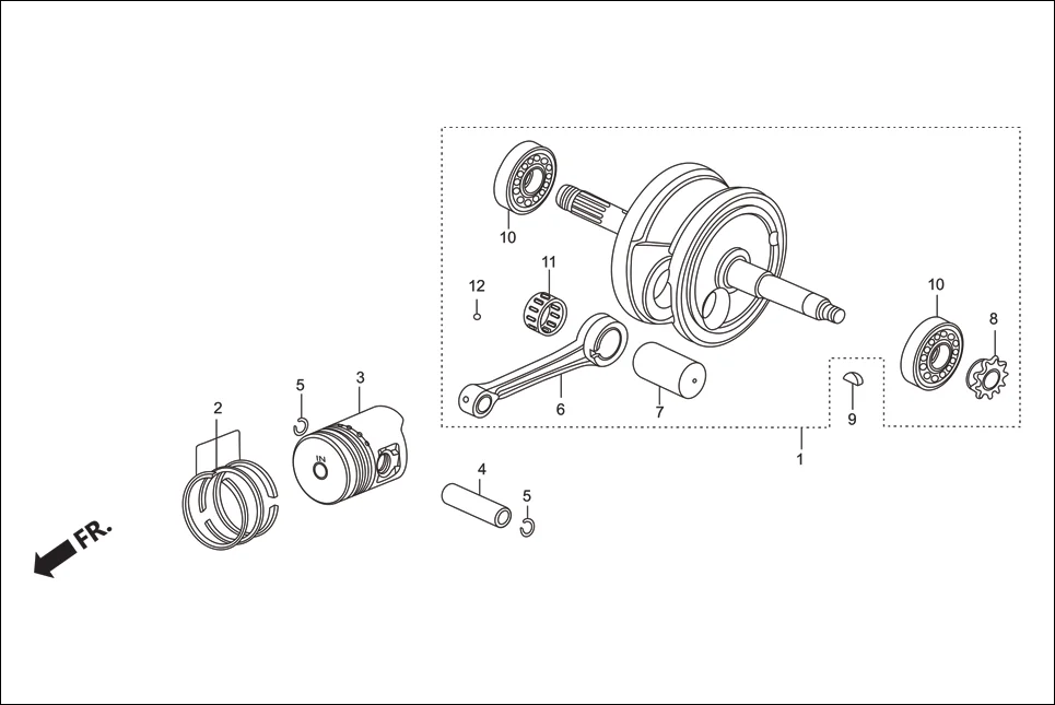E-7 CRANKSHAFT/PISTON