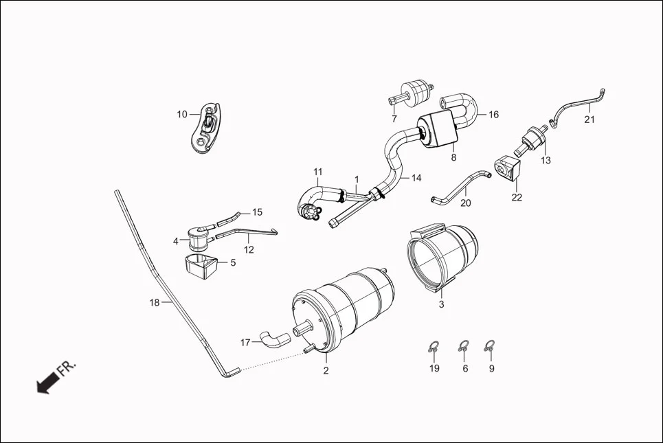 F-11A FUEL TANK (CANISTER ASSY.) assembly diagram for Hero Passion Pro (Jan, 2018)