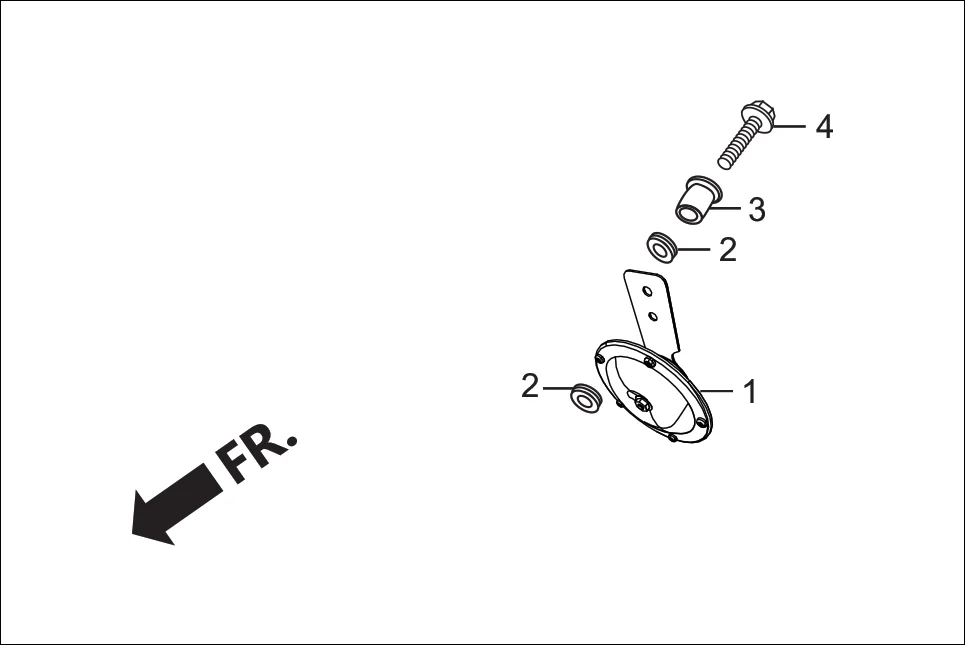 F-22B HORN assembly diagram for Hero Passion Pro (Jan, 2018)