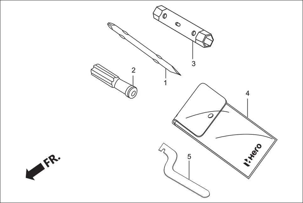 F-23 TOOLS assembly diagram for Hero Passion Pro (Jan, 2018)