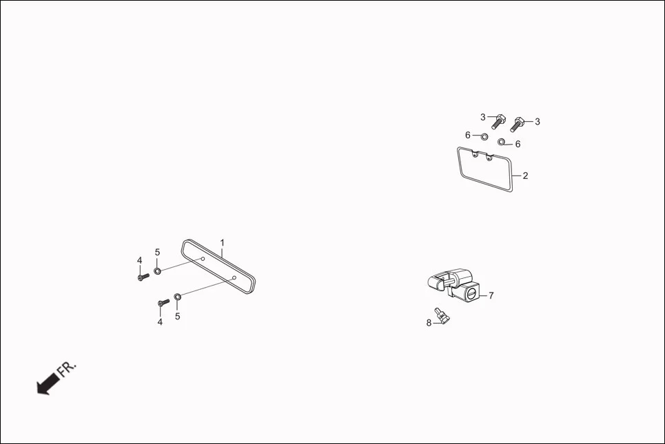 F-26 FR./RR. NUMBER PLATE (OPTIONAL) assembly diagram for Hero Passion Pro (Jan, 2018)