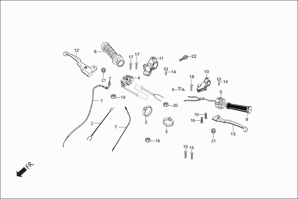 F-3-DRUM HNDL.&amp; HNDL.COVER (HANDLE LEVER/SWITCH/CONTROL CABLE) assembly diagram for Hero Passion Pro (Jan, 2018)