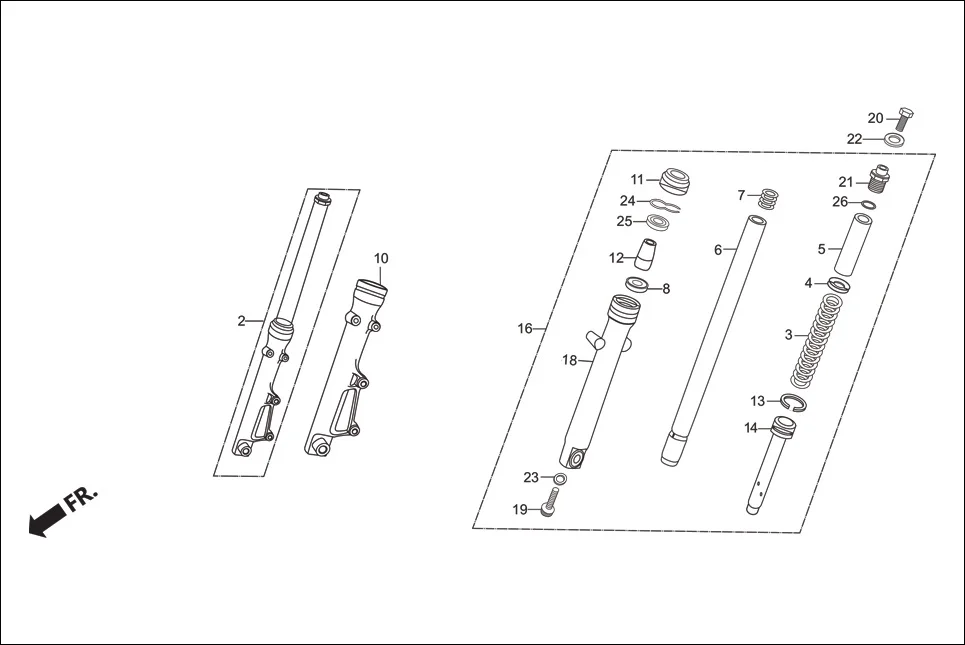F-5-DISC FRONT CUSHION assembly diagram for Hero Passion Pro (Jan, 2018)