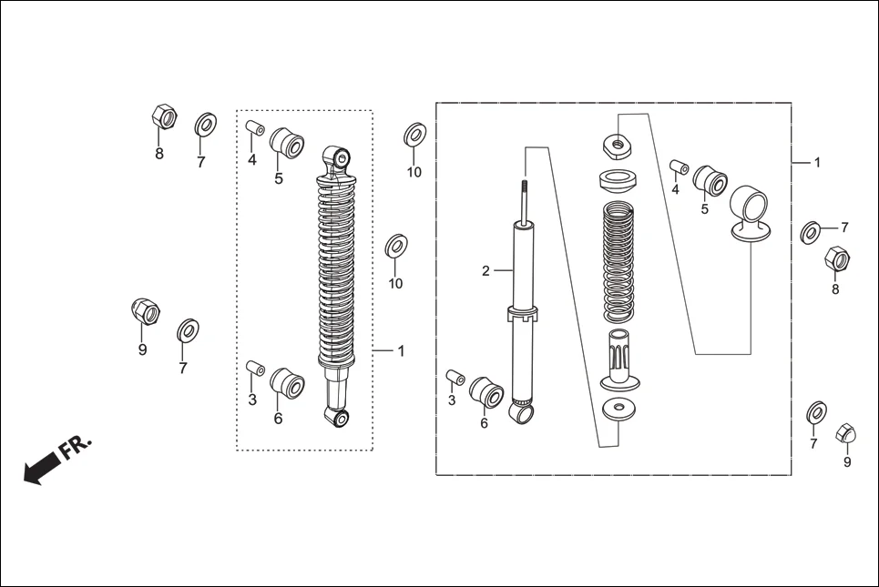 F-17 REAR CUSHION assembly diagram for Hero Passion Pro iBS (Feb, 2019)