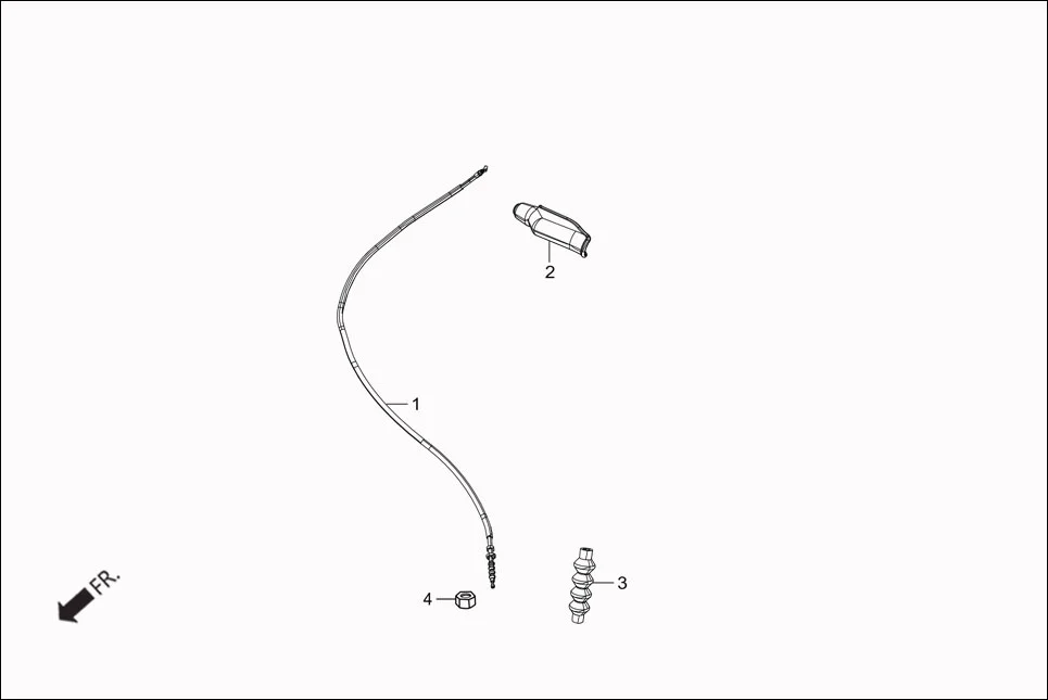 F-3A CABLE COMP. CLUTCH assembly diagram for Hero Passion Pro iBS (Feb, 2019)