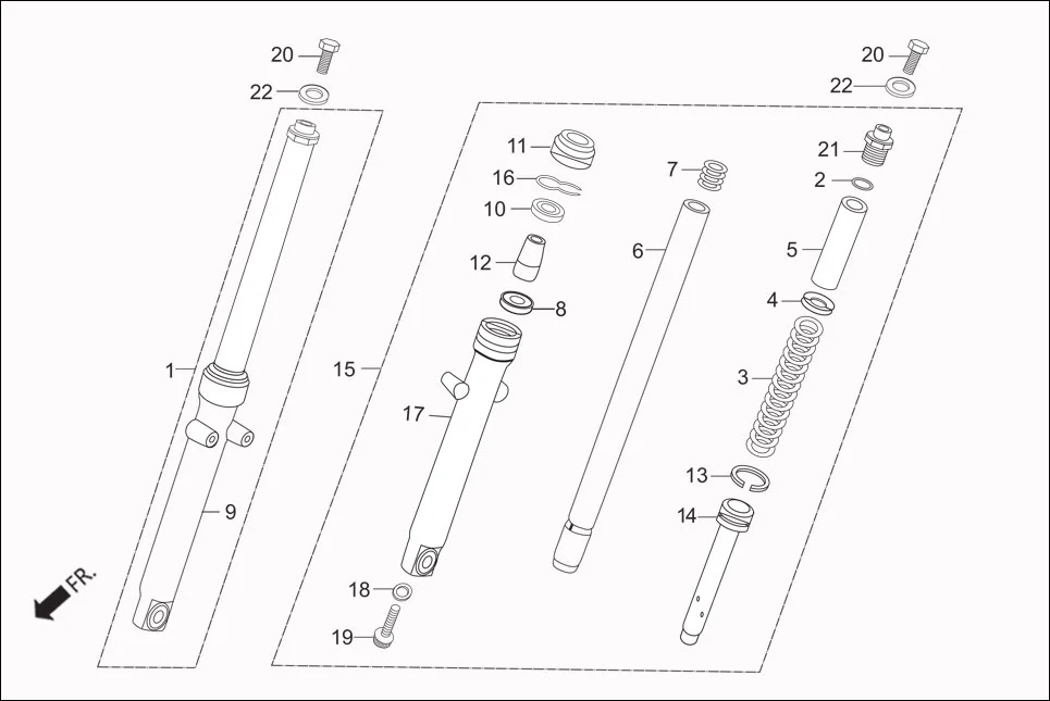 F-5 FRONT CUSHION assembly diagram for Hero Passion Pro iBS (Feb, 2019)