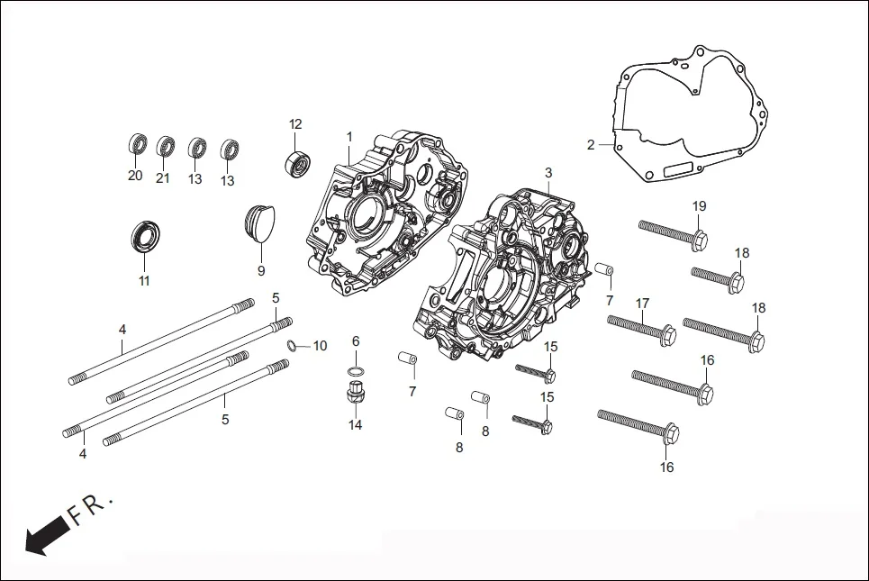 E-3C CRANK CASE & COVER (CRANKCASE)