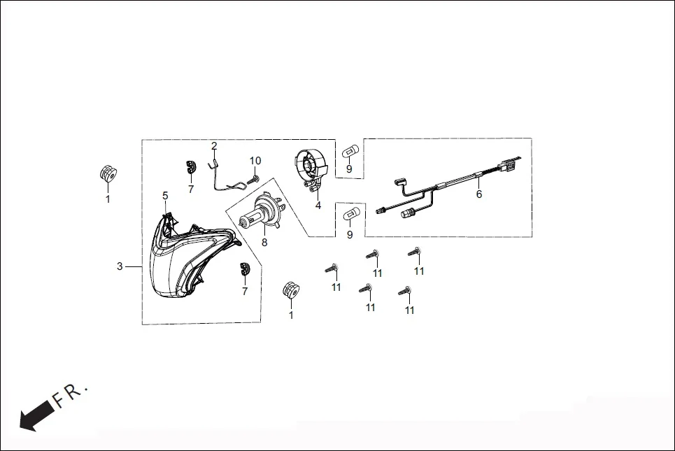 F-1 HEAD LIGHT diagram showing 34901-KSP-910